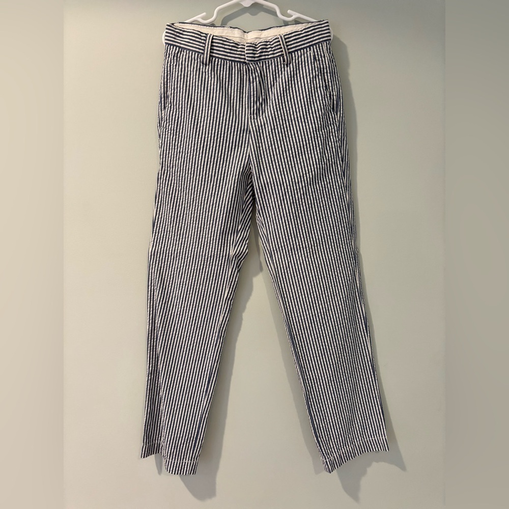 Lands End boys seersucker pants. Size 8short.